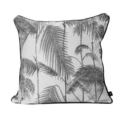 Poszewka BOLD CHIC 45x45 srebrno czarny